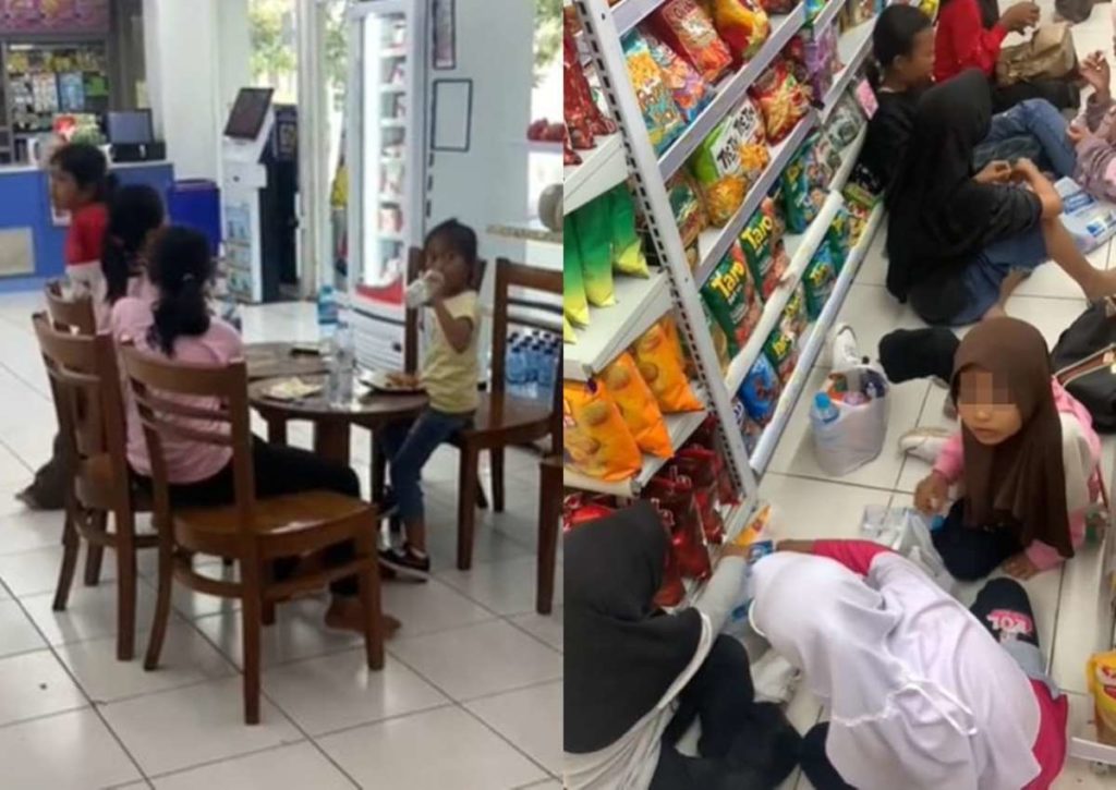 Bikin Tepuk Jidat! Para Bocil Ngadem di Minimarket, Santuy Lesehan Sambil Ngemil