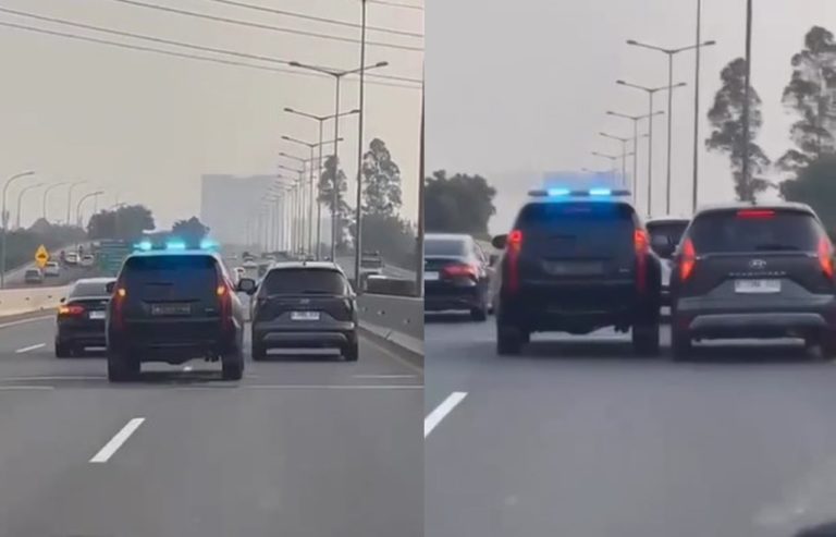 Duh! Bahayakan Mobil Lain, Pajero Polisi Ugal ugalan Saat Kawal Camry 'ZZH' di Tol