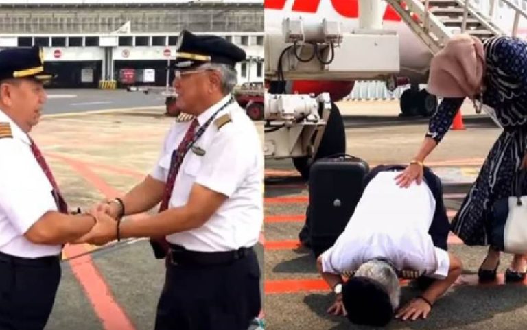 Momen Penerbangan Terakhir Pilot Senior ini Mengharukan