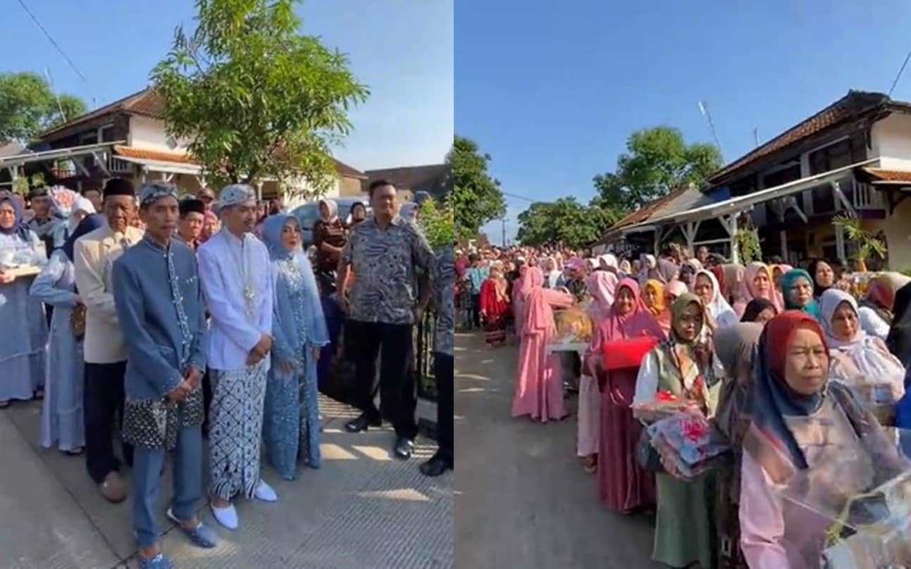 Momen Pengantin Pria Bawa Rombongan Seserahan Bak Satu Kecamatan, Disebut Terpanjang di Dunia