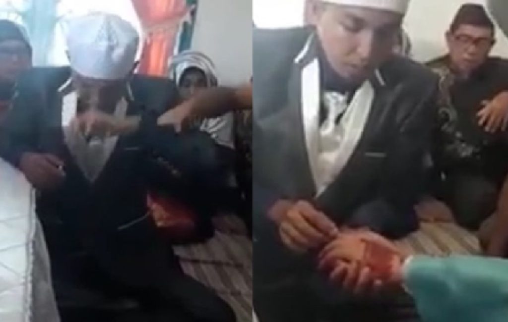 Pria ini Tak Berani Pegang Tangan Istri hingga Nangis saat Akan Pakaikan Cincin