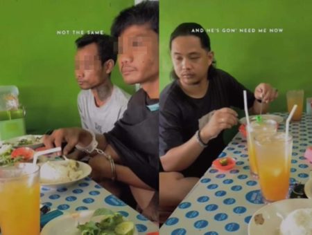 Santai Duduk Satu Meja, Polisi Ajak Makan Pelaku Kejahatan Usai Diciduk