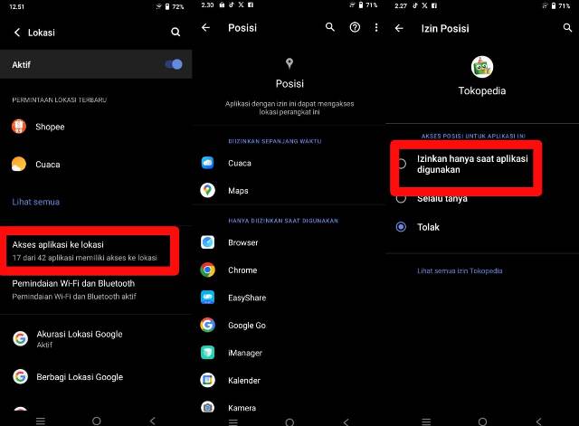 Cara mengizinkan aplikasi mengakses lokasi Cara mengizinkan aplikasi mengakses lokasi