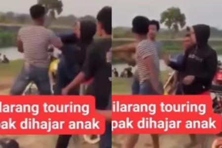 Tega Banget! Anak Hajar Bapaknya Gegara Dilarang Pergi Touring