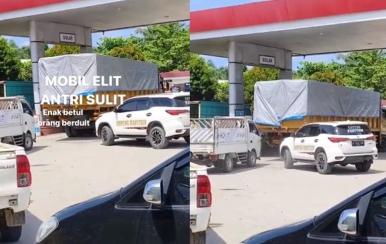 Viral Fortuner Seenaknya Serobot Antrean di SPBU, Mobil Elit Antre Sulit!