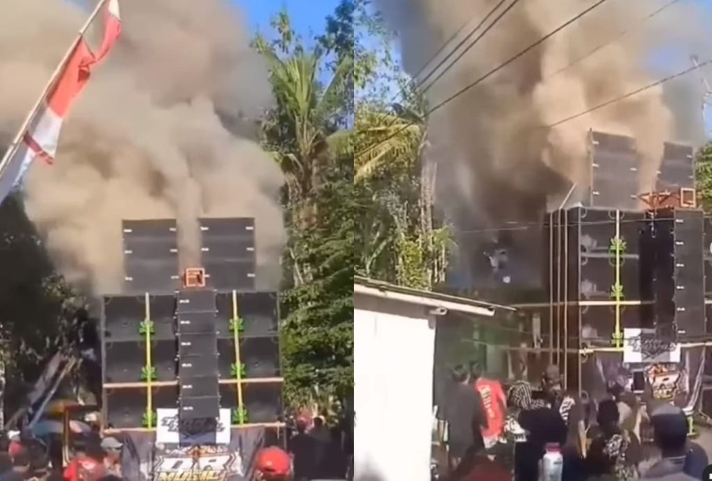 Waduh! Sound System Raksasa Terbakar Saat Karnaval di Jember Bikin Rugi Ratusan Juta
