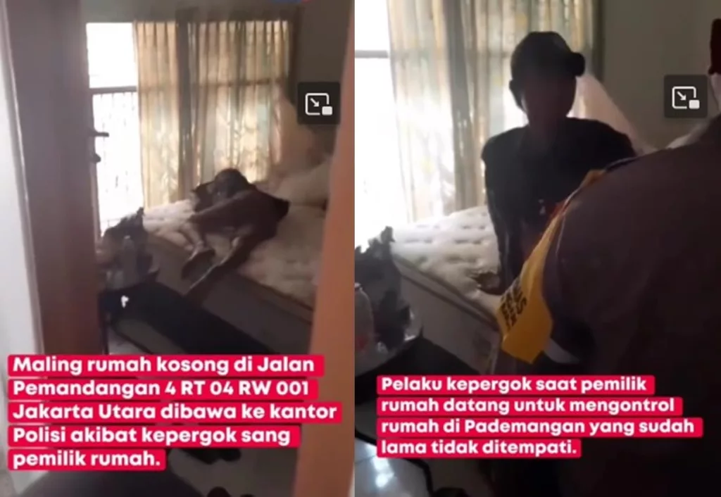 Apes! Ketiduran di Rumah Korban, Maling Auto Gak Berkutik Saat Dibangunkan Polisi