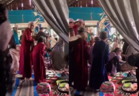 Panik! Bayi Nyaris Terinjak Saat Orang orang Rebutan Makanan di Acara Tasyakur