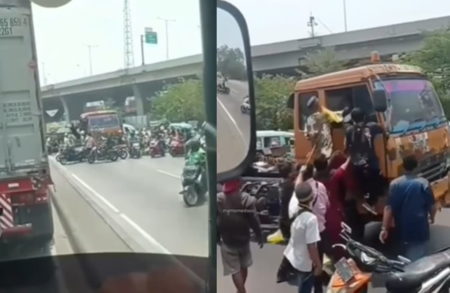 VIRAL Sopir Truk Cuma Bisa Pasrah Diamuk Rombongan Pengantar Jenazah Gegara ini