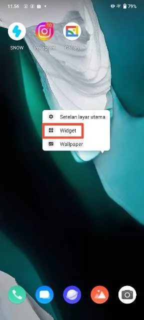 Widget layar utama