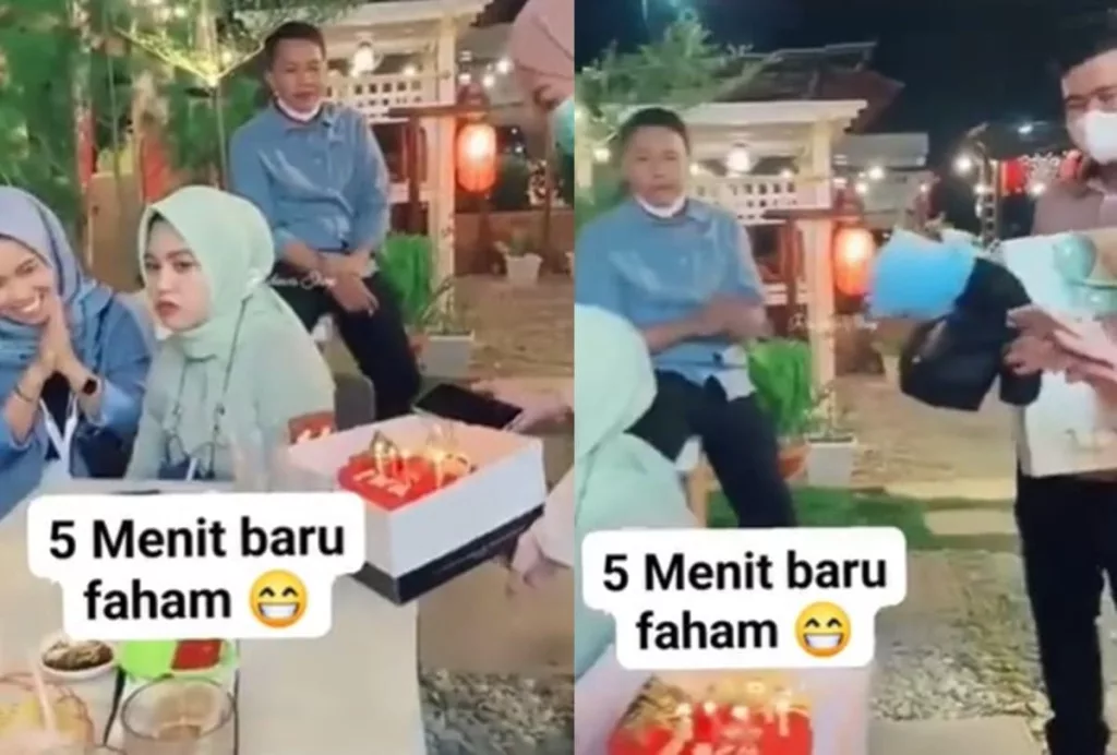 Momen Wanita Malah Panik Saat Dapat Kejutan Ultah, Gegara 2 Pacarnya Datang Bersamaan