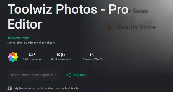 Toolwiz Photos Pro Editor - Aplikasi HD foto