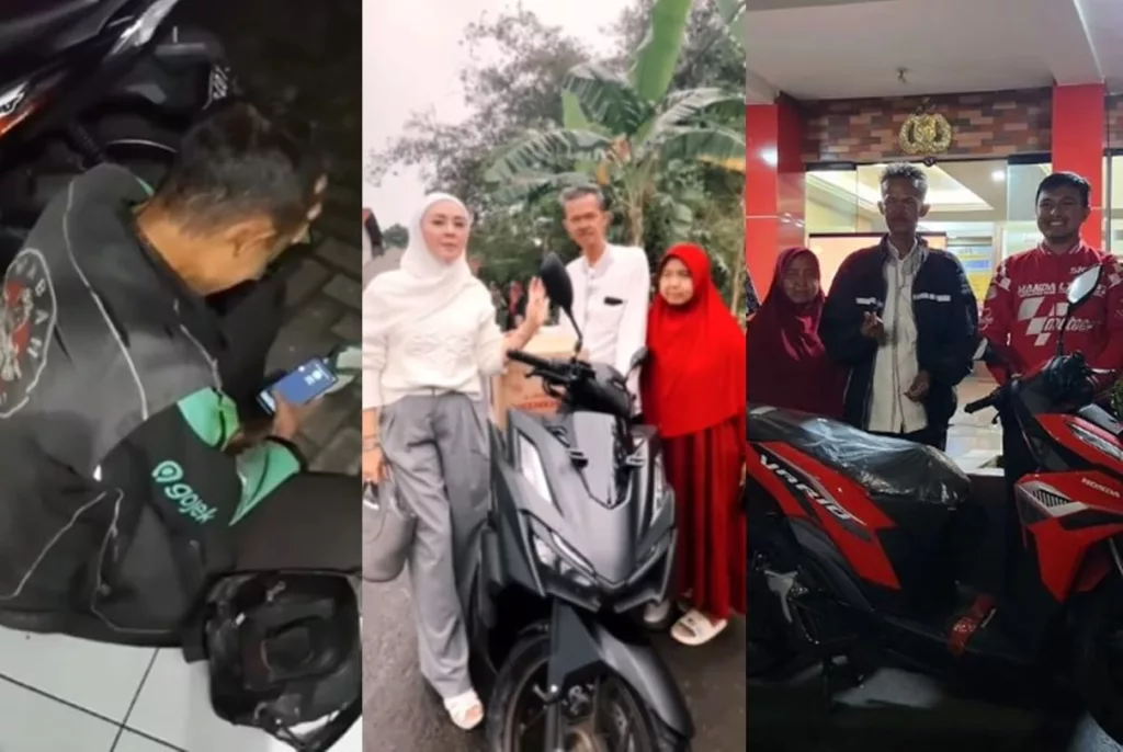 VIRAL Kisah Driver Ojol Motornya Hilang Saat Salat Isya, Kini Dapat 2 Motor Sekaligus