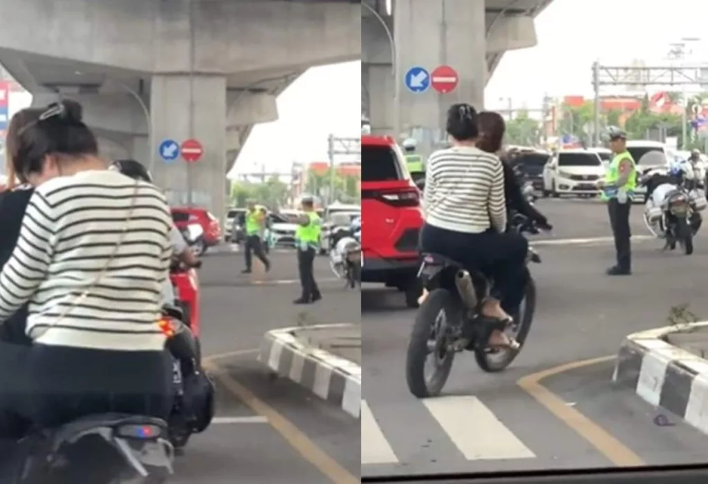 Momen Epic 2 Cewek Tak Pakai Helm Lolos dari Tilang, Penyebabnya Auto Jadi Omongan