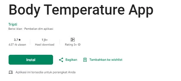 Body Temperature App Aplikasi Pengukur Suhu Tubuh