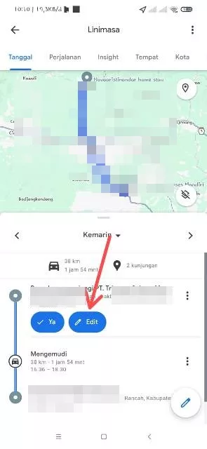Cara melihat riwayat google maps android