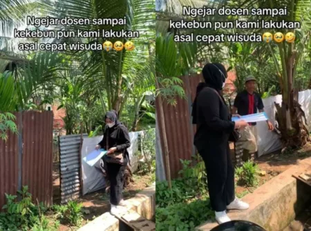 Effort nya Bukan Main, Mahasiswi Sampai Blusukan ke Kebun Demi Kejar Dosen Skripsi