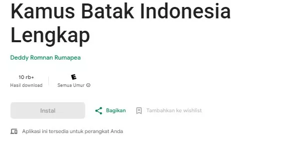 Kamus Batak Indonesia Lengkap