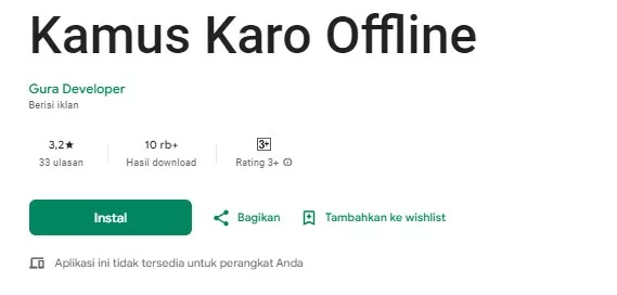 Kamus Karo Offline