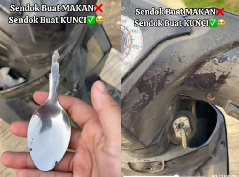 Kelewat Kreatif! Orang ini Sulap Sendok Jadi Kunci Motor, Alasannya di Luar Dugaan