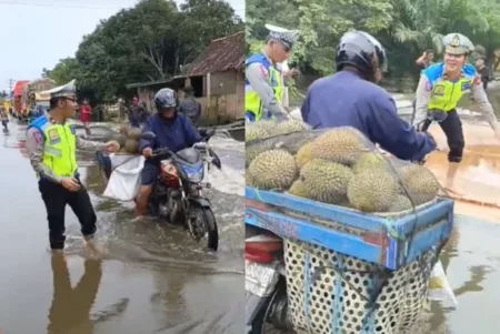 Kocak! Takut Diminta, Pemotor Bawa Durian Malah Jawab Begini Saat Ditanya Polisi