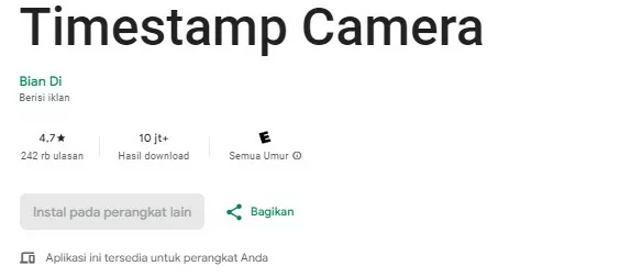 Timestamp Camera - Aplikasi Titik Koordinat