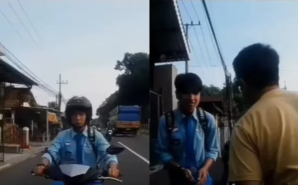 VIRAL Pelajar Tabrak Mobil Saat Naik Motor, Gercep Kejar Sopir Buat Lakukan ini